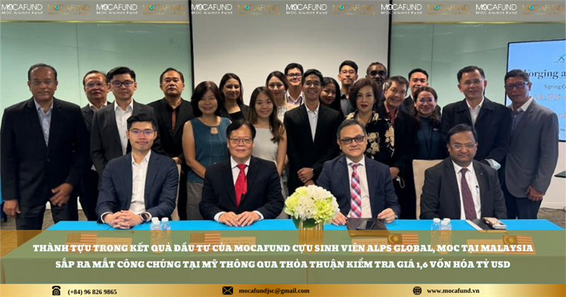 Thành tựu trong kết quả đầu tư của MOCAFUND Cựu sinh viên ALPS Global, MOC tại Malaysia sắp ra mắt công chúng tại Mỹ